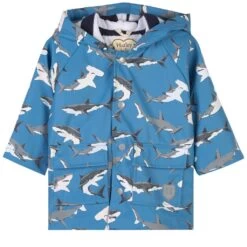 Hatley Shark Print Rain Jacket Blue