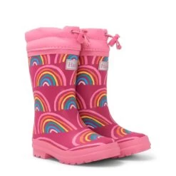 Hatley Printed Lined Rain Boots Pink