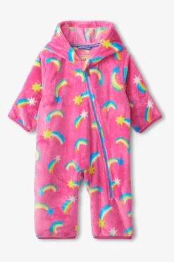 Hatley Baby Pink Shooting Stars Bundler Fleece