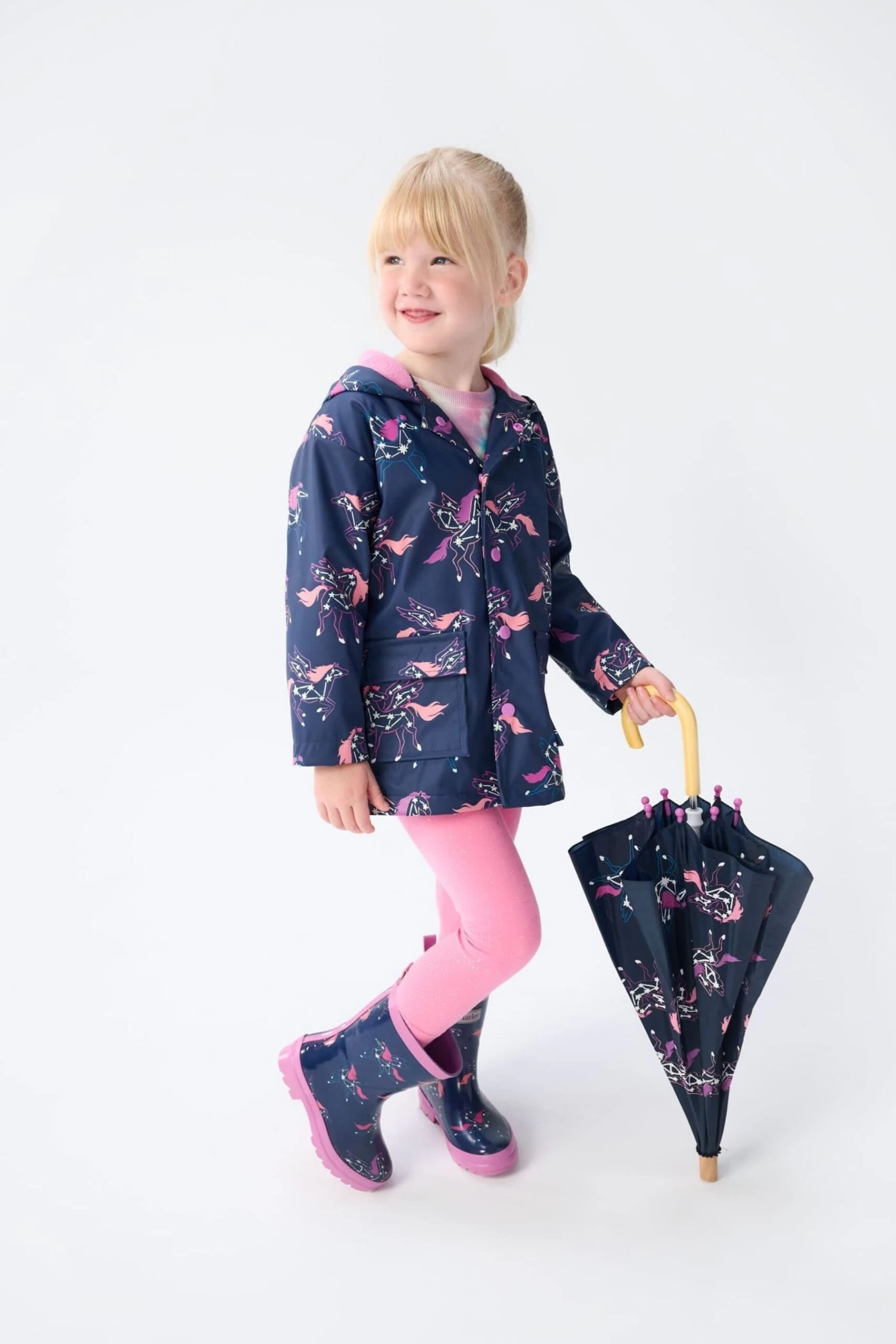 Hatley Blue Pegasus Constellations Colour Changing Raincoat 3 Hatley Blue Pegasus Constellations Colour Changing Raincoat