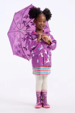 Hatley Purple Pretty Pegasus Colour Changing Raincoat