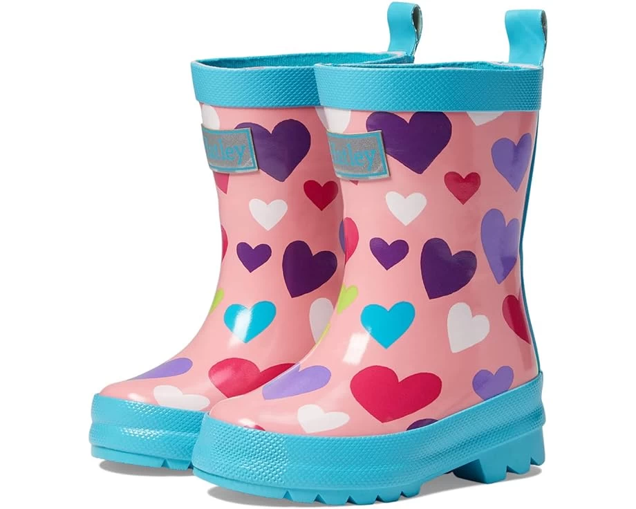 Hatley Kids Colourful Hearts Shiny Rain Boots (Toddler/Little Kid/Big Kid)