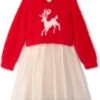 Hatley Kids Holideer Mix Media Dress (Toddler/Little Kids/Big Kids) -Fashion Cutting Edge 61k6LqZhcTL. AC SR736920