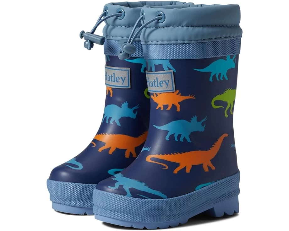 Hatley Kids Dino Silhouettes Sherpa Lined Rain Boots (Toddler/Little Kid/Big Kid)