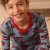 Hatley Blue Fire Trucks Cotton Pajamas Set