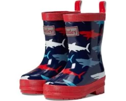 Hatley Kids Hungry Sharks Shiny Rain Boots (Toddler/Little Kid/Big Kid)