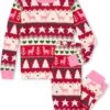 Hatley Kids Holiday Fair Isle Organic Cotton PJ Set (Toddler/Little Kids/Big Kids) -Fashion Cutting Edge 71HGO08HVEL. AC SR736920