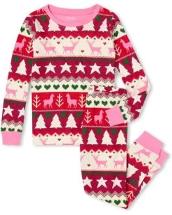 Hatley Kids Holiday Fair Isle Organic Cotton PJ Set (Toddler/Little Kids/Big Kids)