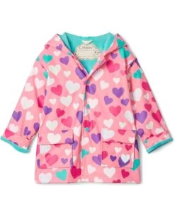 Hatley Kids Colourful Hearts Colour Changing Raincoat (Toddler/Little Kids/Big Kids)