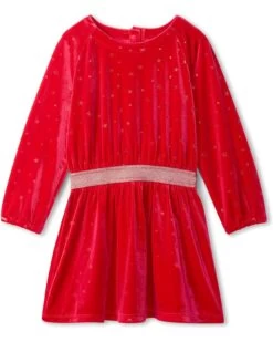 Hatley Kids Holiday Stars Crushed Velour Dress (Toddler/Little Kids/Big Kids)