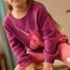 Hatley Purple Hollyhock Unicorn Pretty Sweater