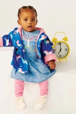 Hatley Baby Blue Prancing Horses Raincoat