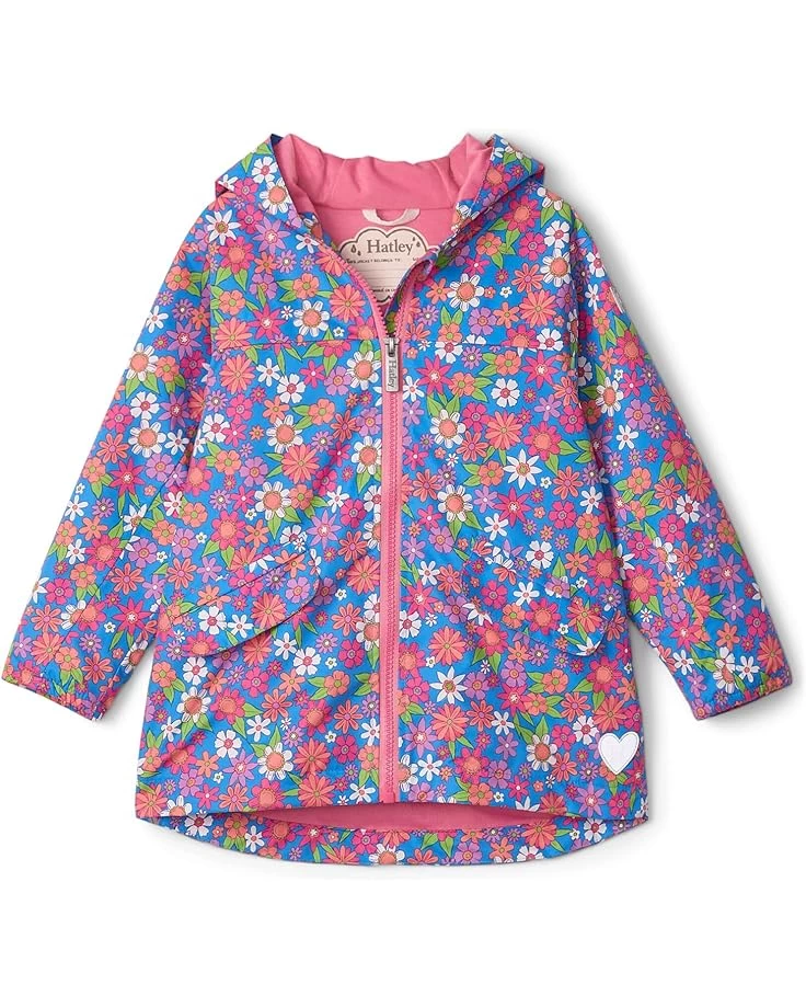Hatley Kids Retro Floral Microfiber Rain Jacket (Toddler/Little Kids/Big Kids) 3 Hatley Kids Retro Floral Microfiber Rain Jacket (Toddler/Little Kids/Big Kids)