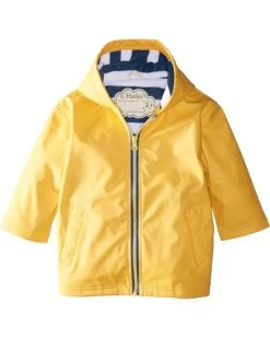 Hatley Kids Yellow With Navy Stripe Lining Splash Jacket (Toddler/Little Kids/Big Kids)