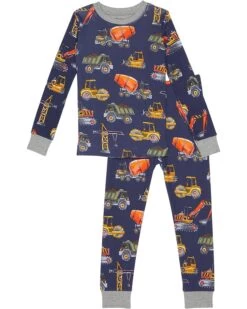 Hatley Kids Construction Trucks Organic Cotton PJ Set (Toddler/Little Kids/Big Kids)