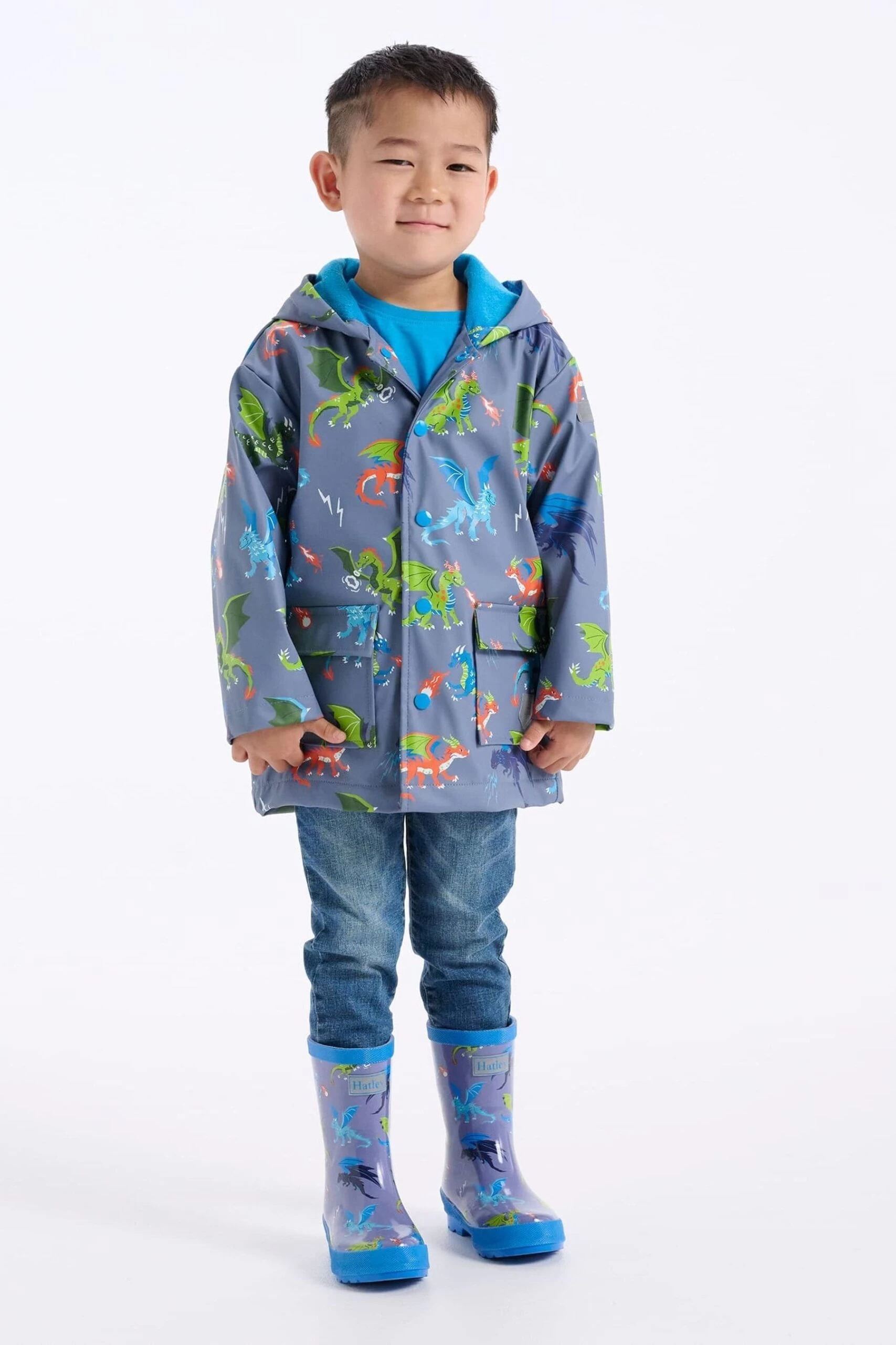 Hatley Blue Dragon Realm Raincoat 3 Hatley Blue Dragon Realm Raincoat