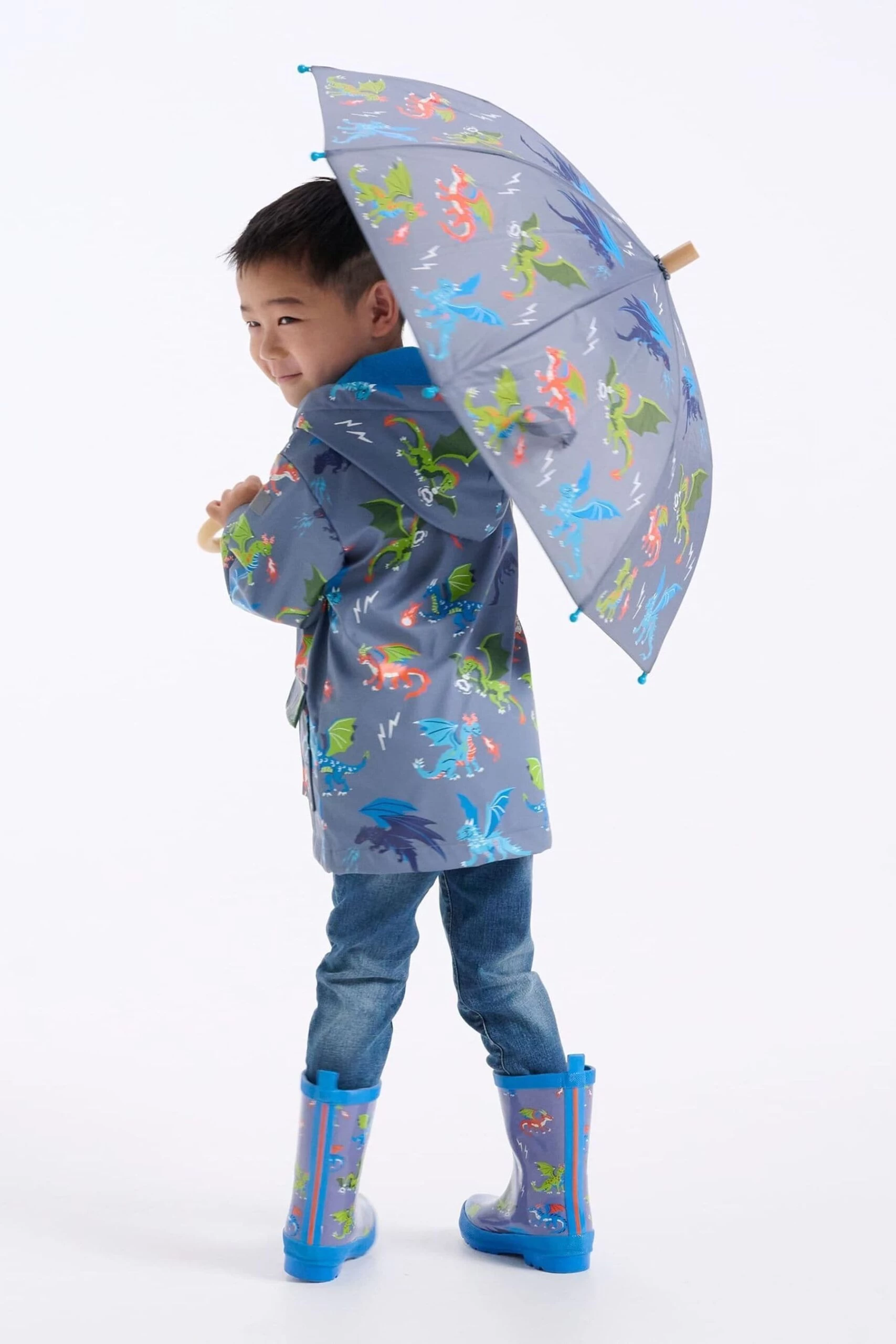 Hatley Blue Dragon Realm Raincoat 5 Hatley Blue Dragon Realm Raincoat - Image 3