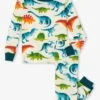 Hatley Dino Park Organic Cotton White Pajamas Set
