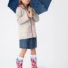 Hatley Grey Confetti Hearts Microfiber Rain Jacket -Fashion Cutting Edge 877419s