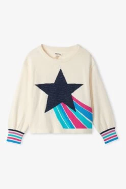 Hatley Shooting Star White Pullover