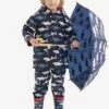 Hatley Blue Hungry Sharks Shiny Boots