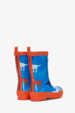 Hatley Blue Giant T Rex Shiny Boots -Fashion Cutting Edge D49910s4