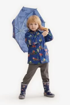 Hatley Blue Big Rigs Shiny Boots