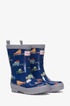 Hatley Blue Big Rigs Shiny Boots -Fashion Cutting Edge D49914s3